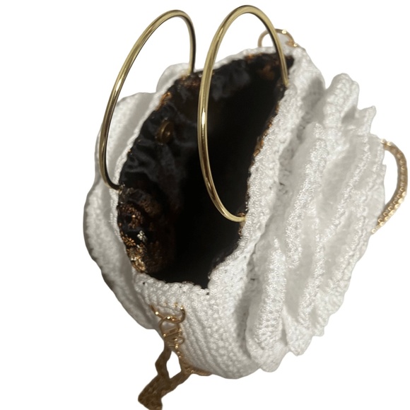 African Handmade Crochet Flower Sling Purse - Picture 2 of 6